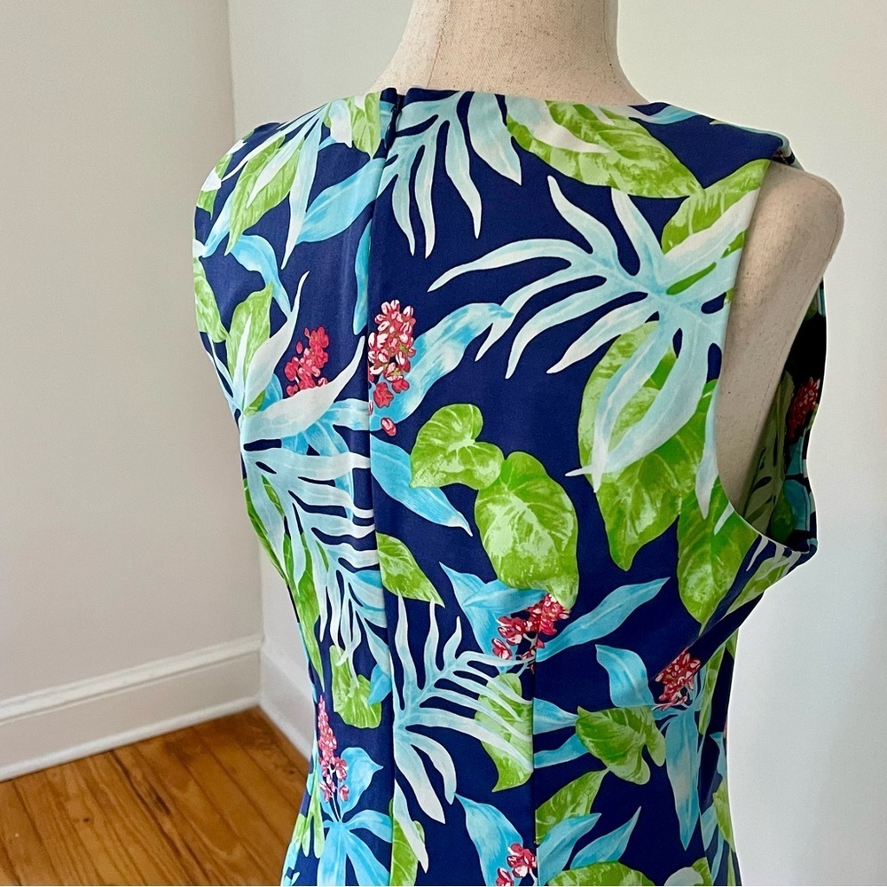 J. McLaughlin Sophia Tropical Print Knit Dress S Resort Wear Coastal Chic - Picture 8 of 11